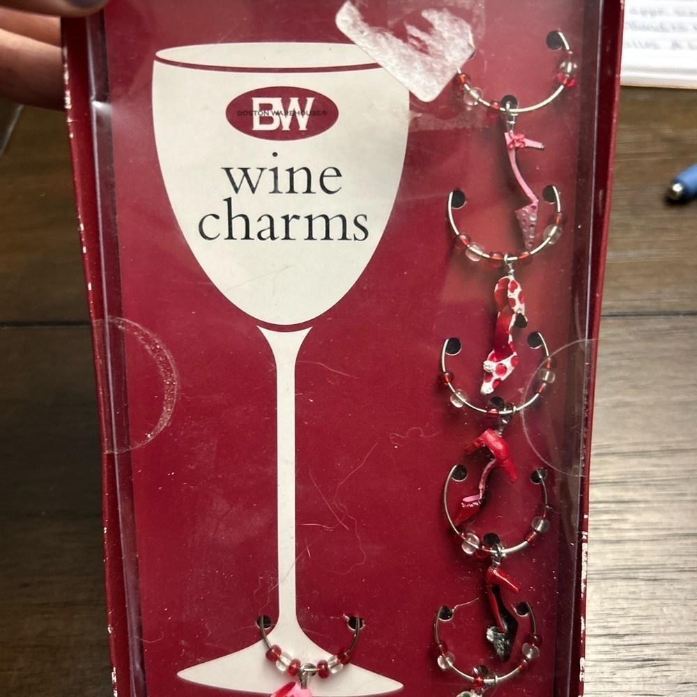 Wine Red Charms Set